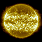 SDO/AIA golden image of Sun in UV