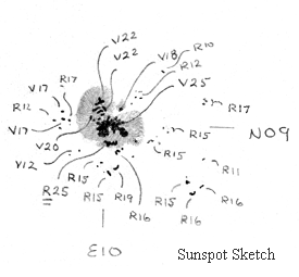 Mt. Wilson sunspot sketch